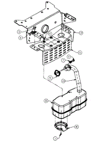 Muffler Assembly parts for Lawn Chief Lawn Tractor 136L673F022 / 1996 from AppliancePartsPros.com