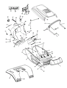 Hood Style 8 parts for Lawn Chief Lawn Tractor 13A0698G722 / 1997 from AppliancePartsPros.com