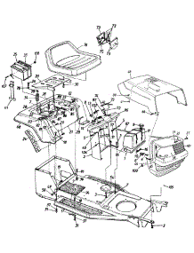 Seat / Battery / Fender / Dash Panel / Fuel Tank parts for Lawn Chief Lawn Tractor 13AE450F722 / 1997 from AppliancePartsPros.com
