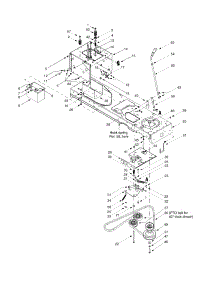 Pto Drive, Battery, Frame parts for Lawn Chief Lawn Tractor 13AG619H022 / 2000 from AppliancePartsPros.com