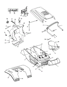 Hood Style 8 parts for Lawn Chief Lawn Tractor 13AG678G722 / 1997 from AppliancePartsPros.com