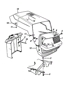 Hood And Grille parts for Lawn Chief Lawn Tractor 13AH450F722 / 1997 from AppliancePartsPros.com