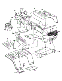 Hood (Style 3) parts for Lawn Chief Lawn Tractor 13AM673G022 / 1998 from AppliancePartsPros.com