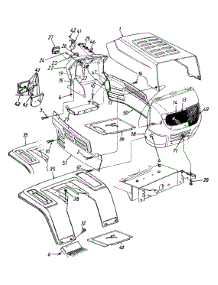 Hood Style 3 parts for Lawn Chief Lawn Tractor 13AM673G022 / 1999 from AppliancePartsPros.com