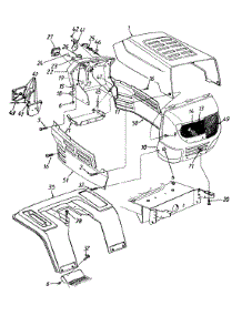 Hood Style 3 parts for Lawn Chief Lawn Tractor 13AN693G022 / 1999 from AppliancePartsPros.com