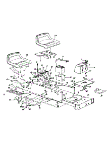 Seat, Fuel Tank, Battery, Frame parts for Lawn Chief Lawn Tractor 13AN698G022 / 2001 from AppliancePartsPros.com