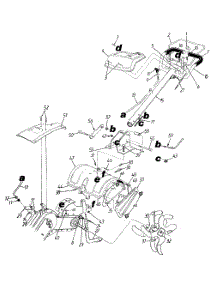 Handle & Tine parts for Lawn Chief Tiller 21A-410-022 / 1998 from AppliancePartsPros.com
