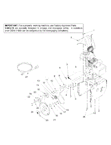 Engine & Belt parts for Lawn Chief Snow Thrower 31AE600E022 / 2002 from AppliancePartsPros.com
