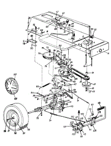 Drive / Frame / Pedal Assembly / Wheels, Rear parts for Lawn General Lawn Tractor 13AM675G147 / 1997 from AppliancePartsPros.com