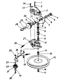 Transmission parts for Lawn Hawk Self-Propelled Walk-Behind Mower 124-478A111 / 1994 from AppliancePartsPros.com