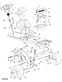 Steering parts for Lawnflite Garden Tractor 145-834-031 / 1985 from AppliancePartsPros.com
