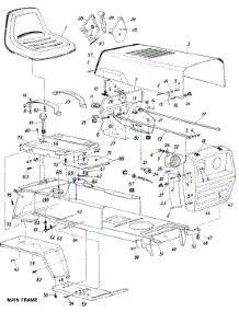 Main Frame parts for Lawnflite Garden Tractor 145-842-009 / 1985 from AppliancePartsPros.com