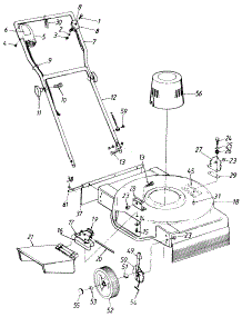 Deck And Handle Assembly parts for Lawnflite Electric Mower 182-424D304 / 1992 from AppliancePartsPros.com