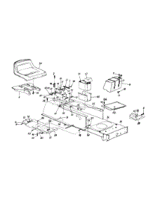Seat / Frame / Battery / Fuel Tank parts for Lowe's Lawn Tractor 135S613G062 / 1995 from AppliancePartsPros.com
