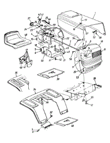 Hood Style 7 parts for Lowe's Lawn Tractor 133L677F062 / 1993 from AppliancePartsPros.com