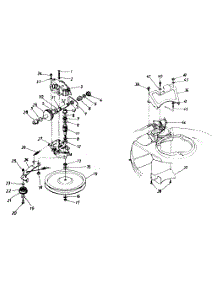 Transmission Complete parts for Mastercraft Self-Propelled Walk-Behind Mower 123-848C054 / 1993 from AppliancePartsPros.com