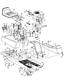 Seat / Frame Assembly / Fuel Tank / Muffler / Throttle Control parts for Mastercraft Lawn Tractor 135B560B054 / 1995 from AppliancePartsPros.com