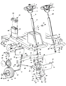 Wheels, Front / Battery / Axle, Front / Steering Assembly parts for Mastercraft Lawn Tractor 135B560B054 / 1995 from AppliancePartsPros.com