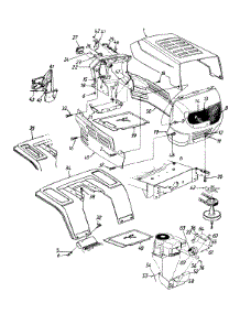 Hood Style 3 / Muffler parts for Mastercraft Lawn Tractor 135M673G054 / 1995 from AppliancePartsPros.com