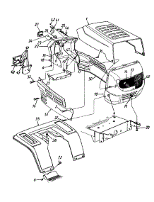 Hood Style 3 parts for Mastercraft Lawn Tractor 13AM693G054 / 1997 from AppliancePartsPros.com