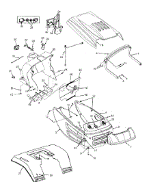 Hood (Style 8) parts for Mastercraft Lawn Tractor 13AO678H054 / 1998 from AppliancePartsPros.com