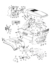 Hood Style 9 parts for Mastercraft Garden Tractor 143P849H054 / 1993 from AppliancePartsPros.com