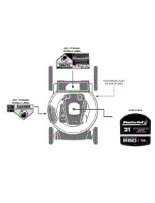 Label Map 11A-B22c759 parts for Mastercut Push Walk-Behind Mower 11A-B22C759 / 2012 from AppliancePartsPros.com