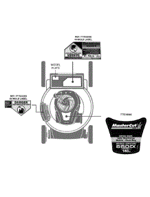 Label Map parts for Mastercut Push Walk-Behind Mower 11A-B23M759 / 2013 from AppliancePartsPros.com