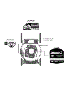 Label Map 11A-B24a059 parts for Mastercut Push Walk-Behind Mower 11A-B24A059 / 2012 from AppliancePartsPros.com