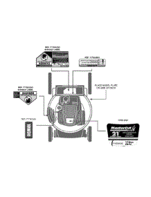 Label Map 11A-B2m7059 parts for Mastercut Push Walk-Behind Mower 11A-B2M7059 / 2011 from AppliancePartsPros.com