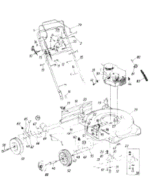 Handle And Engine Assembly parts for Mastercut Self-Propelled Walk-Behind Mower 122-280R715 / 1992 from AppliancePartsPros.com