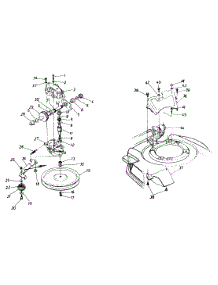 Transmission parts for Mastercut Self-Propelled Walk-Behind Mower 122-528R002 / 1992 from AppliancePartsPros.com