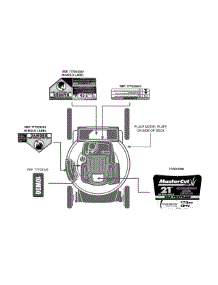 Label Map Mastercut parts for Mastercut Self-Propelled Walk-Behind Mower 12AVB2M7059 / 2011 from AppliancePartsPros.com