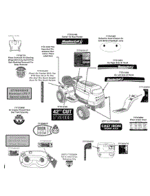 Label Map Mastercut parts for Mastercut Lawn Tractor 13AJ775G059 / 2009 from AppliancePartsPros.com