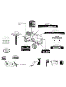Label Map Mastercut parts for Mastercut Lawn Tractor 13AJ775S059 / 2010 from AppliancePartsPros.com