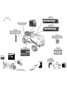 Label Map 13Aj775s000 parts for Mastercut Lawn Tractor 13AJ775S059 / 2011 from AppliancePartsPros.com