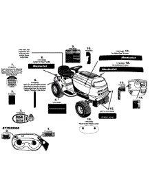 Label Map J795g059 parts for Mastercut Lawn Tractor 13AJ795G059 / 2008 from AppliancePartsPros.com