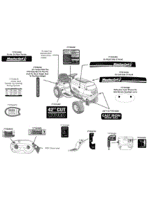 Label Map Mastercut parts for Mastercut Lawn Tractor 13AJ795S059 / 2010 from AppliancePartsPros.com