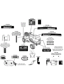 Label Map 13Aj795s059 parts for Mastercut Lawn Tractor 13AJ795S059 / 2012 from AppliancePartsPros.com