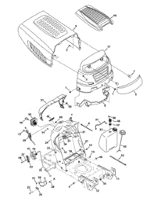 Hood & Grille parts for Mastercut Lawn Tractor 13AJ795S059 / 2013 from AppliancePartsPros.com