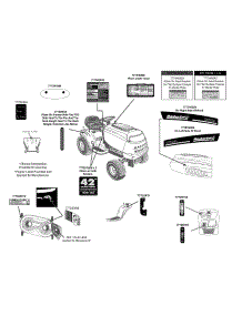 Label Map 13Aj795s059 parts for Mastercut Lawn Tractor 13AJ795S059 / 2013 from AppliancePartsPros.com
