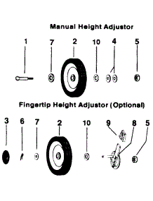 Wheel Assembly parts for Mastercut Electric Mower 181-424D736 from AppliancePartsPros.com