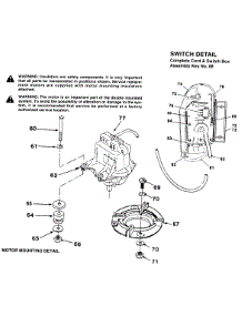 Switch Detail parts for Mastercut Electric Mower 181-184D711 from AppliancePartsPros.com