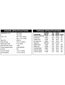 Engine & Torque Specifications parts for Mcculloch Handheld Product 41AY09AS077 from AppliancePartsPros.com