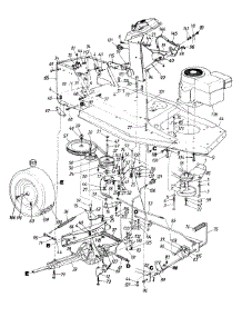 Wheels, Rear / Drive / Pedal Assembly / Frame parts for Montgomery Ward Lawn Tractor 134H451E088 / 1994 from AppliancePartsPros.com