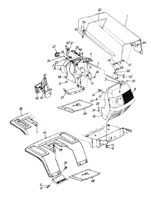 Hood Style 1 / Muffler parts for Montgomery Ward Lawn Tractor 135L661F088 / 1995 from AppliancePartsPros.com
