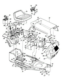 Seat / Battery / Fuel Tank / Fenders / Hood Assembly parts for Montgomery Ward Lawn Tractor TMO-3394704 / 1994 from AppliancePartsPros.com