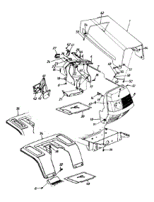 Hood Style 1 parts for Montgomery Ward Lawn Tractor TMO-3397400 / 1996 from AppliancePartsPros.com
