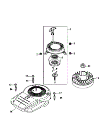 1P65n0a Flywheel & Shroud parts for Mtd Push Walk-Behind Mower 11A-02JV006 / 2012 from AppliancePartsPros.com