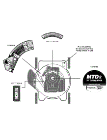 Label Map parts for Mtd Push Walk-Behind Mower 11A-02JX706 / 2013 from AppliancePartsPros.com